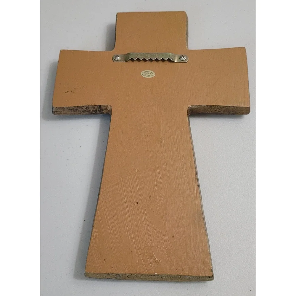Ornate Scrollwork Wall Cross Bronze Finish Rustic Religious Home Decor 9.5 Inch